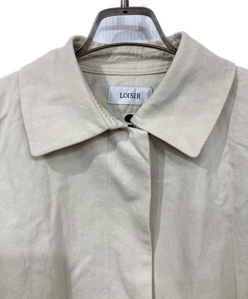 LOISIR（ロワズィール）LOISIR (ロワズィール) グランジコットンポプリンステンカラーコート ベージュ サイズ:表記無しの古着・服飾アイテム