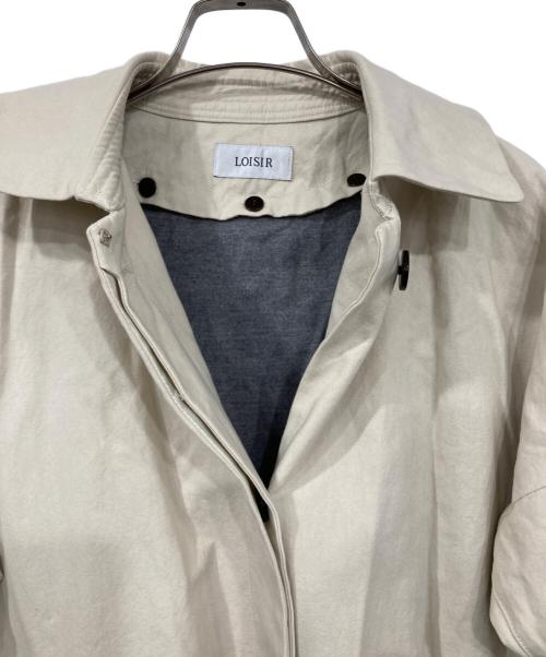 LOISIR（ロワズィール）LOISIR (ロワズィール) グランジコットンポプリンステンカラーコート ベージュ サイズ:表記無しの古着・服飾アイテム
