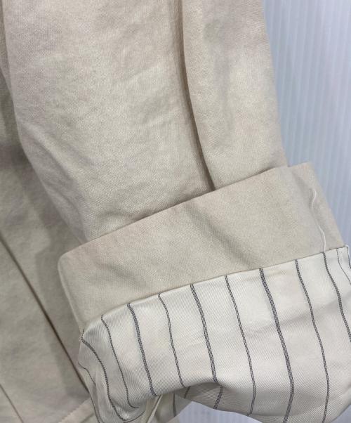 LOISIR（ロワズィール）LOISIR (ロワズィール) グランジコットンポプリンステンカラーコート ベージュ サイズ:表記無しの古着・服飾アイテム