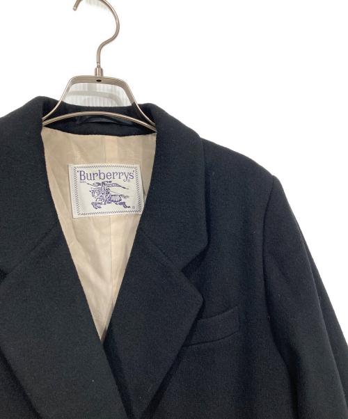 Burberry's（バーバリー）Burberry's (バーバリーズ) カシミヤブレンドチェスターコート ブラック サイズ:9ARの古着・服飾アイテム