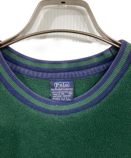 POLO RALPH LAUREN（ポロ・ラルフローレン）POLO RALPH LAUREN (ポロ・ラルフローレン) フリーススウェット グリーン サイズ:XLの古着・服飾アイテム