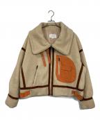 LQUARTETエルカルテット）の古着「ボアジャケット」｜ベージュ