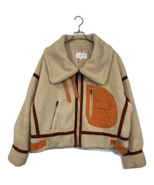 LQUARTET（エルカルテット）LQUARTET (エルカルテット) ボアジャケット ベージュ サイズ:Mの古着・服飾アイテム