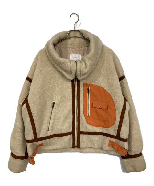 LQUARTET（エルカルテット）LQUARTET (エルカルテット) ボアジャケット ベージュ サイズ:Mの古着・服飾アイテム