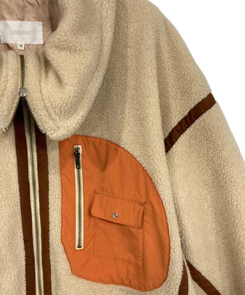 LQUARTET（エルカルテット）LQUARTET (エルカルテット) ボアジャケット ベージュ サイズ:Mの古着・服飾アイテム