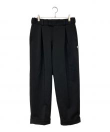 CAHLUMN（カウラム）の古着「Polyester 1 Tuck Slacks Pant」｜ブラック