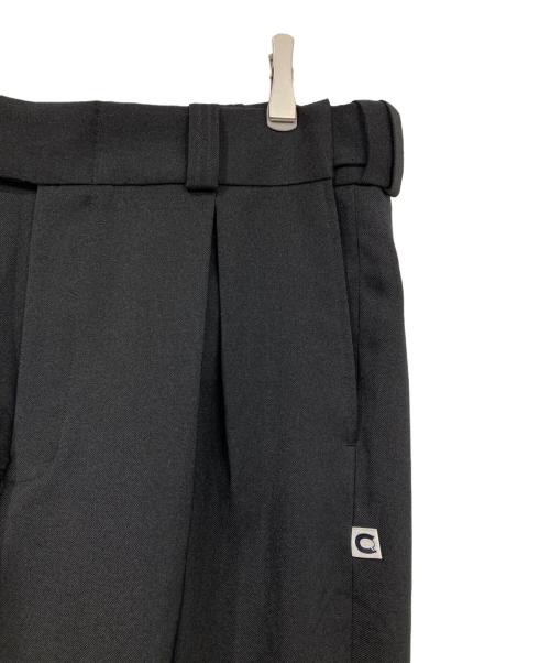CAHLUMN（カウラム）CAHLUMN (カウラム) Polyester 1 Tuck Slacks Pant ブラック サイズ:Lの古着・服飾アイテム