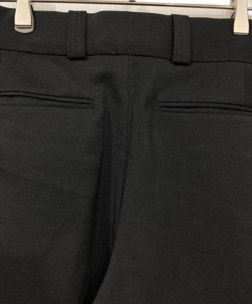 CAHLUMN（カウラム）CAHLUMN (カウラム) Polyester 1 Tuck Slacks Pant ブラック サイズ:Lの古着・服飾アイテム