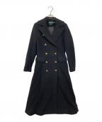 LAUREN RALPH LAURENローレンラルフローレン）の古着「カシミヤ混ナポレオンコート」｜ブラック
