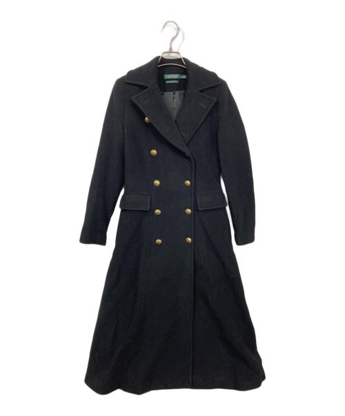 LAUREN RALPH LAUREN（ローレンラルフローレン）LAUREN RALPH LAUREN (ローレンラルフローレン) カシミヤ混ナポレオンコート ブラックの古着・服飾アイテム