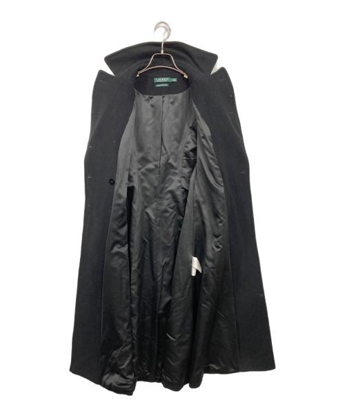 LAUREN RALPH LAUREN（ローレンラルフローレン）LAUREN RALPH LAUREN (ローレンラルフローレン) カシミヤ混ナポレオンコート ブラックの古着・服飾アイテム