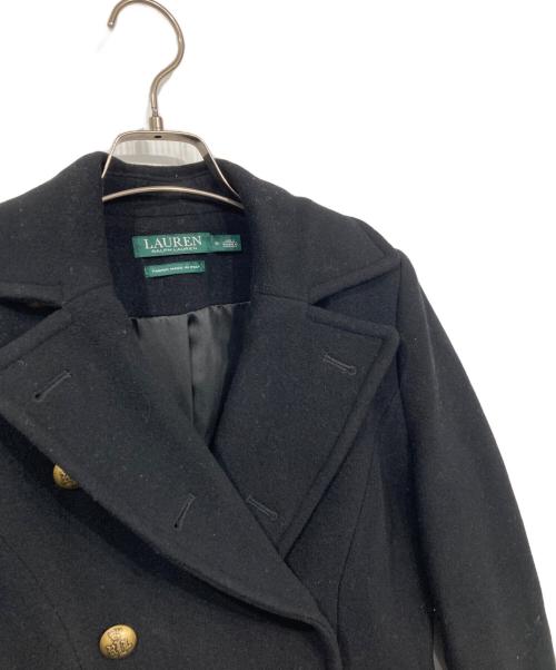 LAUREN RALPH LAUREN（ローレンラルフローレン）LAUREN RALPH LAUREN (ローレンラルフローレン) カシミヤ混ナポレオンコート ブラックの古着・服飾アイテム
