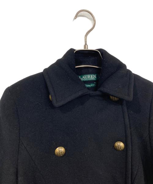 LAUREN RALPH LAUREN（ローレンラルフローレン）LAUREN RALPH LAUREN (ローレンラルフローレン) カシミヤ混ナポレオンコート ブラックの古着・服飾アイテム