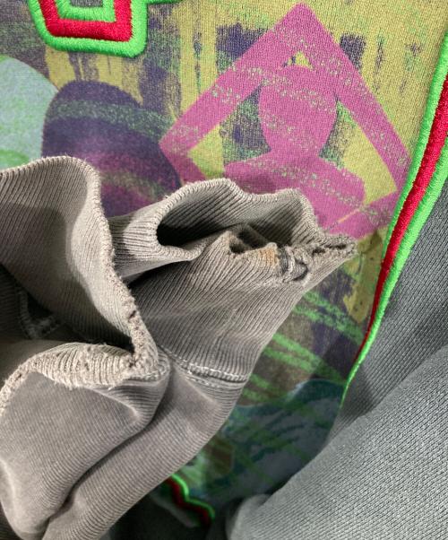 C.E（シーイー）C.E (シーイー) OVERDYE EMB FRAME CREW NECK グレー サイズ:Lの古着・服飾アイテム