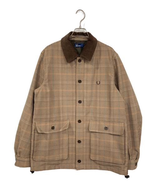 FRED PERRY（フレッドペリー）FRED PERRY (フレッドペリー) LONG LINE JACKET ブラウン サイズ:Mの古着・服飾アイテム