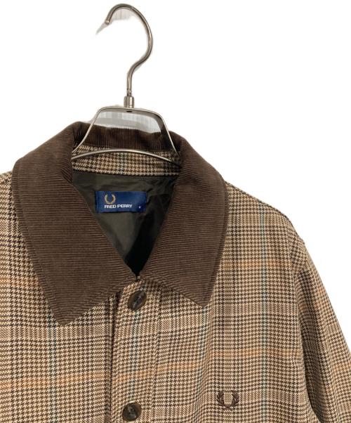 FRED PERRY（フレッドペリー）FRED PERRY (フレッドペリー) LONG LINE JACKET ブラウン サイズ:Mの古着・服飾アイテム