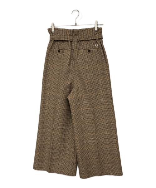 FRED PERRY（フレッドペリー）FRED PERRY (フレッドペリー) 千鳥格子スラックス ブラウン サイズ:８の古着・服飾アイテム