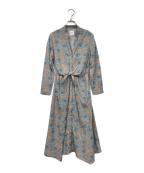 Ameriアメリ）の古着「TIE SHIRT DRESS」｜ベージュ×グレー