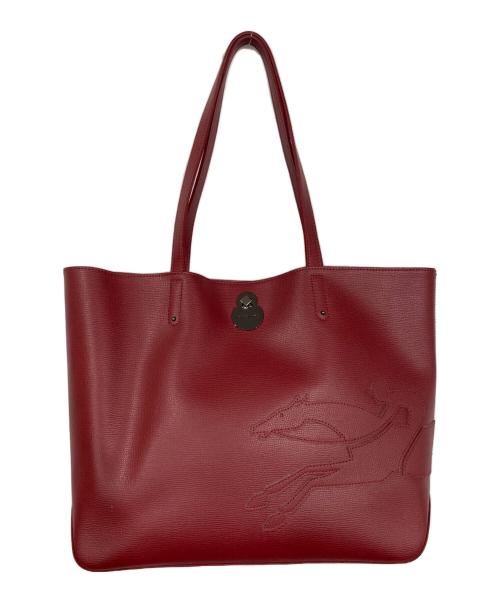 LONGCHAMP（ロンシャン）LONGCHAMP (ロンシャン) Shop-Itトートバッグ レッドの古着・服飾アイテム