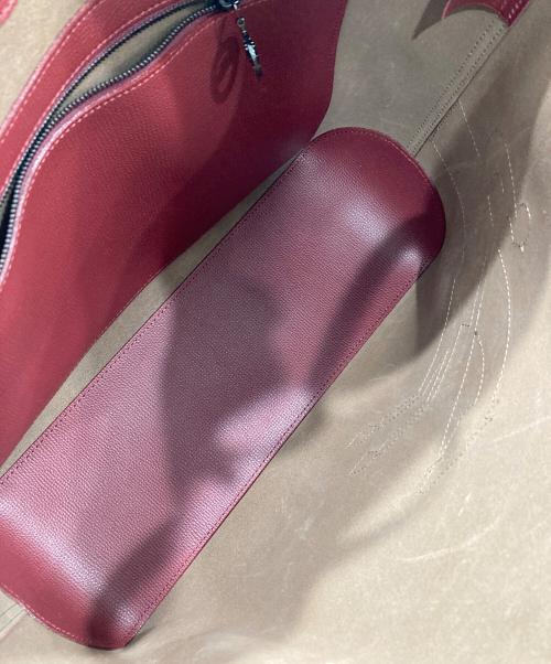 LONGCHAMP（ロンシャン）LONGCHAMP (ロンシャン) Shop-Itトートバッグ レッドの古着・服飾アイテム