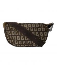 FENDI（フェンディ）の古着「ズッキーノ柄ショルダーバッグ」｜ブラウン