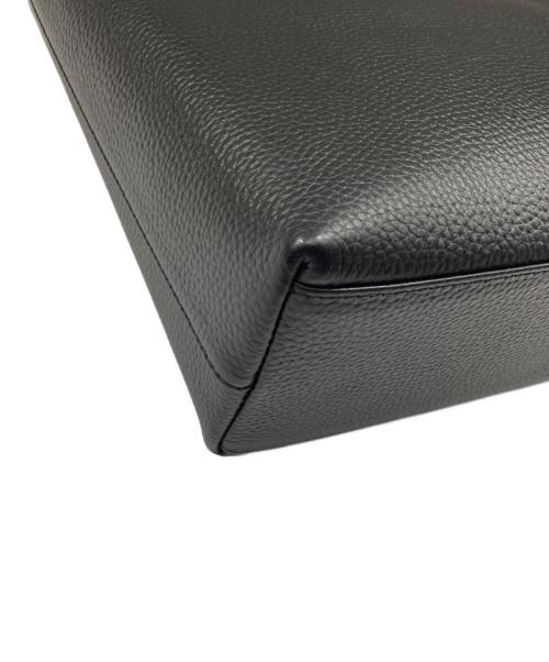 HushTug（ハッシュタグ）hushtug (ハッシュタグ) シボ革トートバッグ ブラックの古着・服飾アイテム