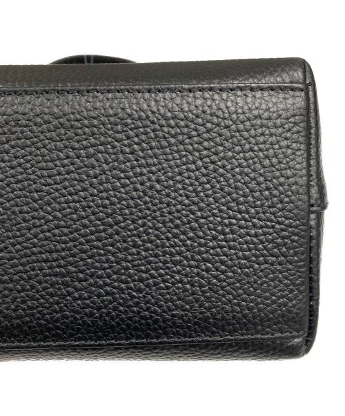 HushTug（ハッシュタグ）hushtug (ハッシュタグ) シボ革トートバッグ ブラックの古着・服飾アイテム