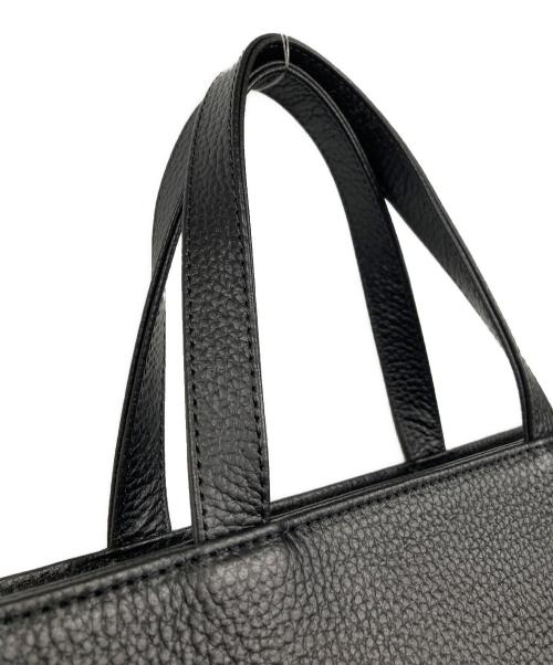 HushTug（ハッシュタグ）hushtug (ハッシュタグ) シボ革トートバッグ ブラックの古着・服飾アイテム