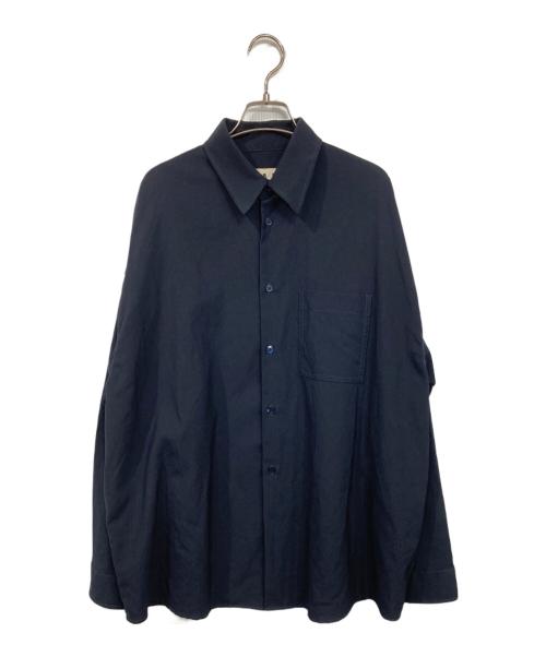 MARNI（マルニ）MARNI (マルニ) トロピカルウールシャツ ネイビー サイズ:48の古着・服飾アイテム