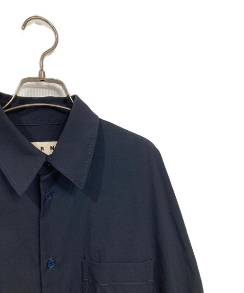 MARNI（マルニ）MARNI (マルニ) トロピカルウールシャツ ネイビー サイズ:48の古着・服飾アイテム