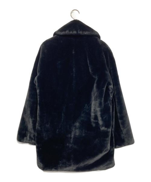 Hysteric Glamour（ヒステリックグラマー）Hysteric Glamour (ヒステリックグラマー) フェイクファー 4ツ釦チェスターコート ブラック サイズ:FREEの古着・服飾アイテム