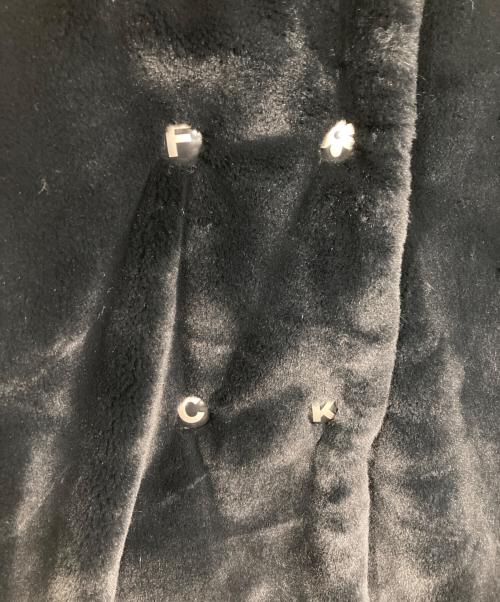 Hysteric Glamour（ヒステリックグラマー）Hysteric Glamour (ヒステリックグラマー) フェイクファー 4ツ釦チェスターコート ブラック サイズ:FREEの古着・服飾アイテム