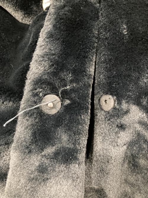 Hysteric Glamour（ヒステリックグラマー）Hysteric Glamour (ヒステリックグラマー) フェイクファー 4ツ釦チェスターコート ブラック サイズ:FREEの古着・服飾アイテム