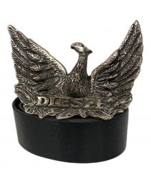 DIESEL（ディーゼル）の古着「バックルレザーベルト」｜ブラック