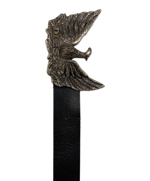 DIESEL（ディーゼル）DIESEL (ディーゼル) バックルレザーベルト ブラックの古着・服飾アイテム