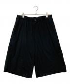 Yohji Yamamoto pour hommeヨウジヤマモト プールオム）の古着「TUFCOT C/L JERSEY HALF PANTS」｜ブラック