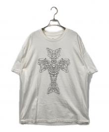 Y's for men×MASSES（ワイズフォーメン×マシス）の古着「COTTON SINGLE PRINT ROUND NECK SHORT SLEEVE T」｜ホワイト