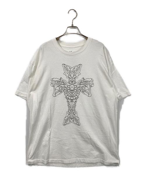 Y's for men（ワイズフォーメン）Y's for men (ワイズフォーメン) MASSES (マシス) COTTON SINGLE PRINT ROUND NECK SHORT SLEEVE T ホワイト サイズ:XLの古着・服飾アイテム