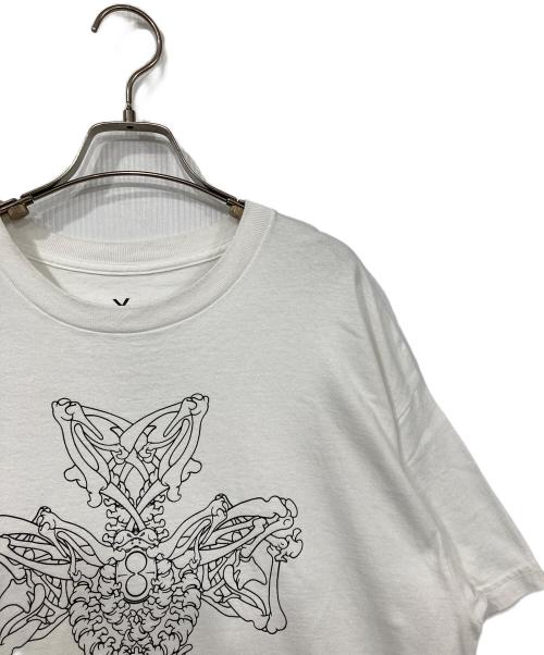 Y's for men（ワイズフォーメン）Y's for men (ワイズフォーメン) MASSES (マシス) COTTON SINGLE PRINT ROUND NECK SHORT SLEEVE T ホワイト サイズ:XLの古着・服飾アイテム