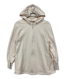 Leilian（レリアン）の古着「ジップパーカー」｜ベージュ