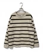 MHLエムエイチエル）の古着「OUTLINE STRIPE JERSEY」｜ベージュ×ブラック