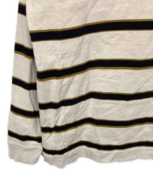 MHL（エムエイチエル）MHL (エムエイチエル) OUTLINE STRIPE JERSEY ベージュ×ブラック サイズ:Lの古着・服飾アイテム