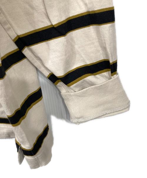 MHL（エムエイチエル）MHL (エムエイチエル) OUTLINE STRIPE JERSEY ベージュ×ブラック サイズ:Lの古着・服飾アイテム