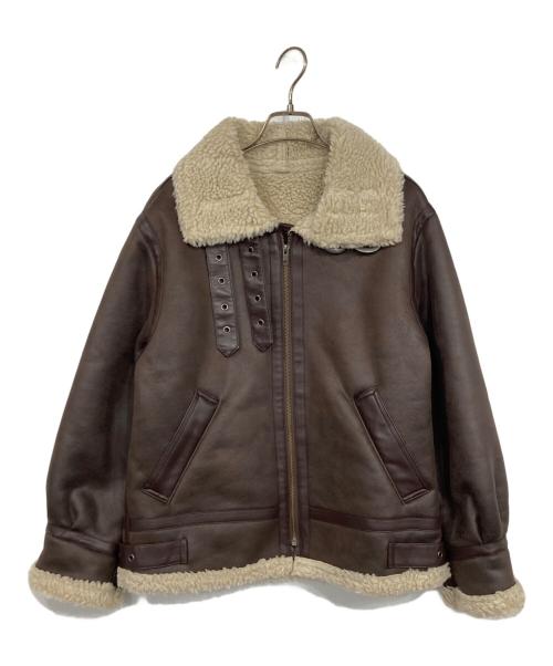 UNGRID（アングリッド）Ungrid (アングリッド) フェイクムートンボアブルゾン ブラウン サイズ:SIZE Sの古着・服飾アイテム