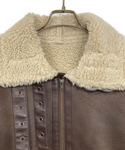 UNGRID（アングリッド）Ungrid (アングリッド) フェイクムートンボアブルゾン ブラウン サイズ:SIZE Sの古着・服飾アイテム