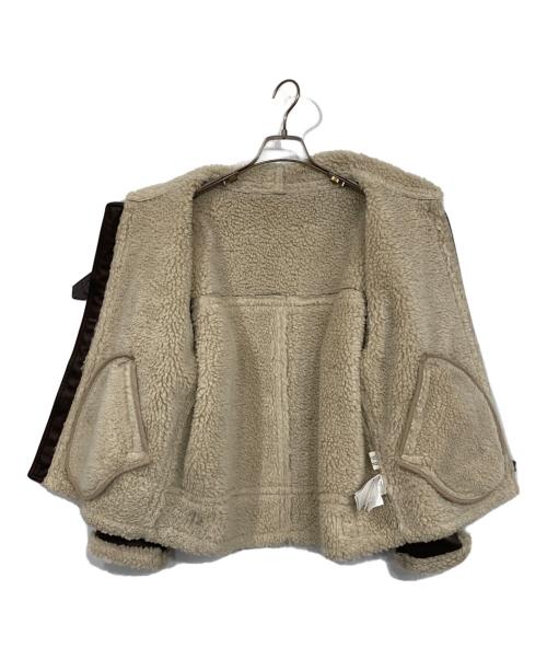 UNGRID（アングリッド）Ungrid (アングリッド) フェイクムートンボアブルゾン ブラウン サイズ:SIZE Sの古着・服飾アイテム