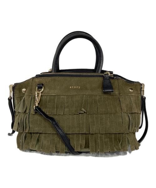 STORY.（ストーリー）story. (ストーリー) リバーシブル2WAYショルダーバッグ カーキの古着・服飾アイテム