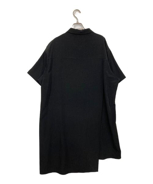 Yohji Yamamoto pour homme（ヨウジヤマモト プールオム）Yohji Yamamoto pour homme (ヨウジヤマモト プールオム) 半袖レイヤードアシメシャツコート ブラック サイズ:2の古着・服飾アイテム