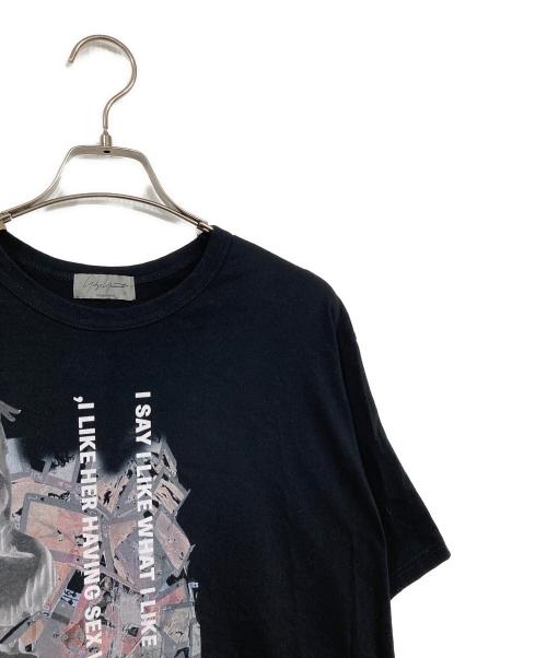 Yohji Yamamoto pour homme（ヨウジヤマモト プールオム）Yohji Yamamoto pour homme (ヨウジヤマモト プールオム) 30/-COMBED SINGLE JERSEY BASIC SHORT SLV PT C ブラック サイズ:3の古着・服飾アイテム