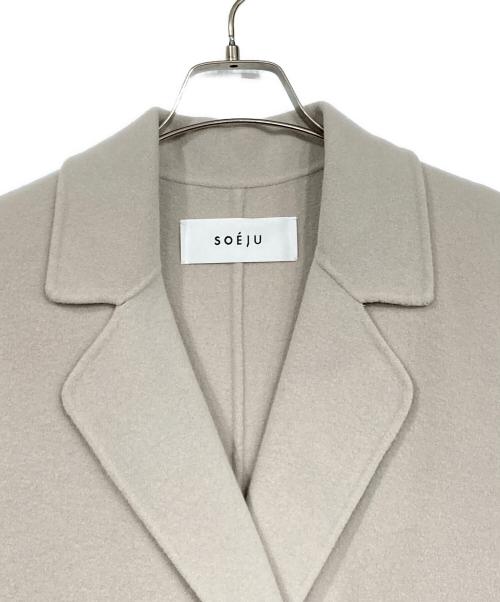 SOEJU（ソージュ）SOEJU (ソージュ) ウールリバーロングジレ ベージュ サイズ:表記なしの古着・服飾アイテム